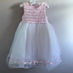 Marmellata 3T Tulle Ruffle Dress Pink Polka Dots Perfect for Easter